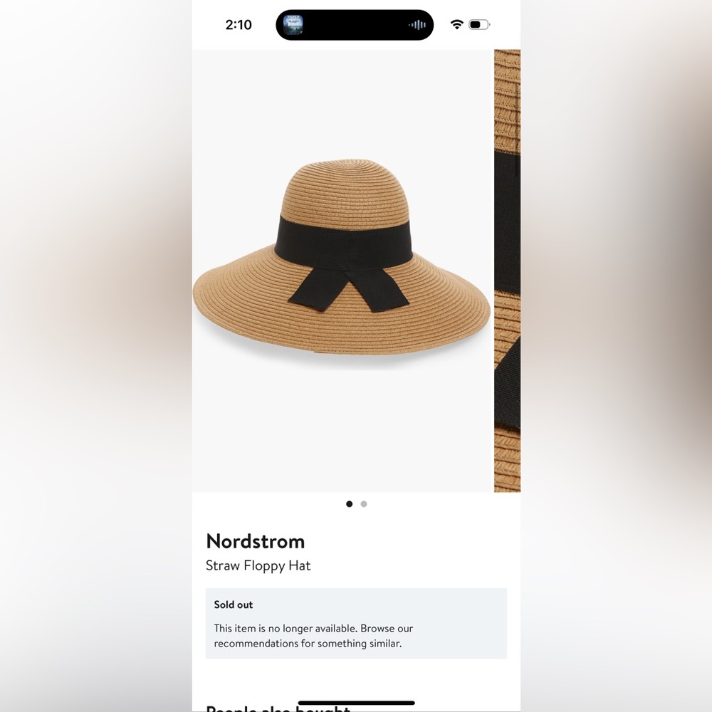 Nordstrom Straw Floppy Beach Hat